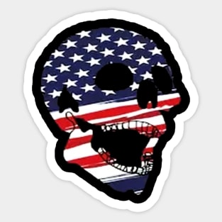 american flag skull Sticker